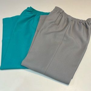 Bending Easy slacks green & grey size 12